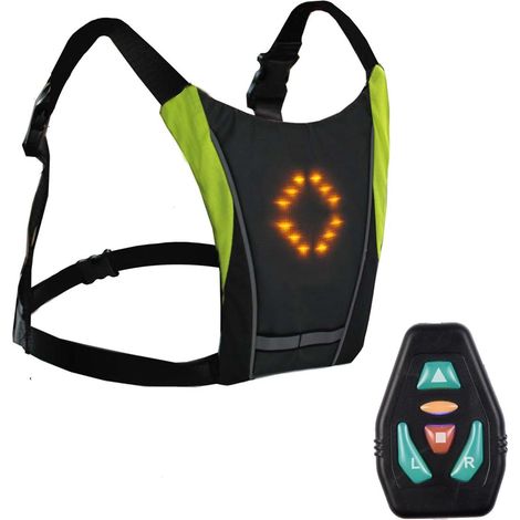 Led Turn Signal Bike-Pack Vest - Gilet Running Light Sac à dos de (1/5)