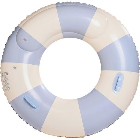 Bouée gonflable rayée avec poignées grande taille pour adultes pour piscine plage lac et vacances d'été (1/2)