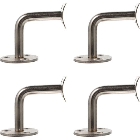Lot de 4 supports muraux pour rampes d'escalier en acier inoxydable (1/5)