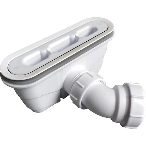 Sifone Piletta di Scarico 162x41x62 mm con Uscita Orizzontale per Piatto Doccia Aica (1/2)