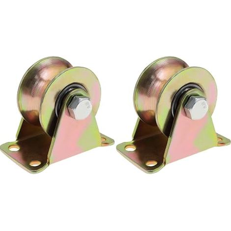 2 Pack 45 Steel U Groove Wheels for Sliding Gate, Front Door, Sliding Fence, Reverse Rail, Rolling Gate, Load Capacity 270kg (1/5)