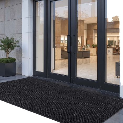 Zerbino VEVOR, 1524 x 914 mm, per interni/esterni, a righe industriali, retro in PVC, lavabile, 3048 x 914 mm, grigio scuro-c (1/2)