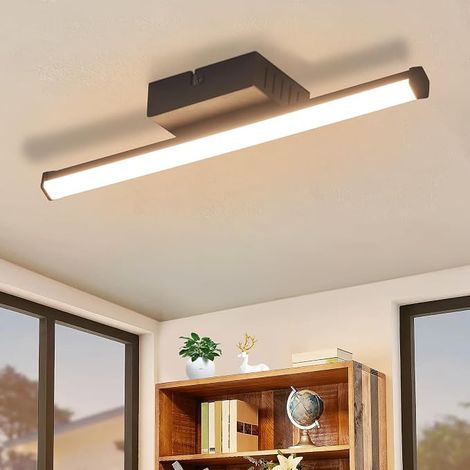 GBLY Lámpara de techo para salón y dormitorio: Lámpara de dormitorio moderna de color negro de 6W, lámpara de salón de 3000K, lámpara para cocina interior con diseño, luz blanca cálida (1/5)