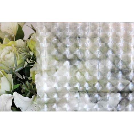 Film décoratif pour vitre statique – Adhésif PVC repositionnable – Dimensions L. 150 x l. 45 cm – Protection 99% UV – CPM