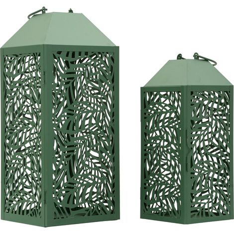 Lanterne Carving coppia, 17,8x17,8x44-13,8x13,8x34 cm (1/5)
