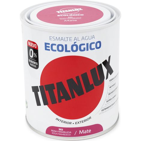 Titanlux Ecológico Esmalte al agua mulisuperficie Mate Rosa Frambuesa 750 ml