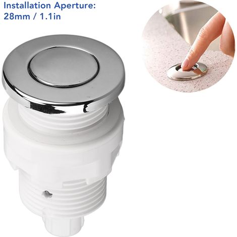 Ortviai Interrupteur pneumatique pour broyeur de déchets – Bouton poussoir en ABS, diamètre 28 mm, étanche (1/4)