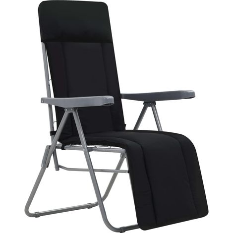 Maison Exclusive - Klappstühle mit Kissen, 2 Stück, schwarz (1/5)