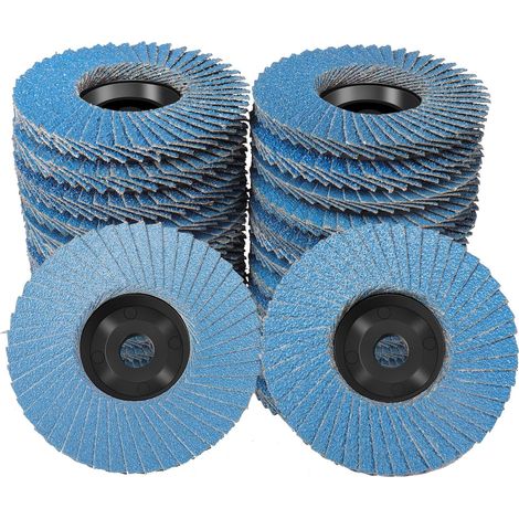 12 Pcs Disques à Lamelles, 76mm Disque 40/60/80/120 Grain Meuleuse Compartiments pour Meuleuse Convient à l'acier Inoxydable, Bois, Métal (1/5)
