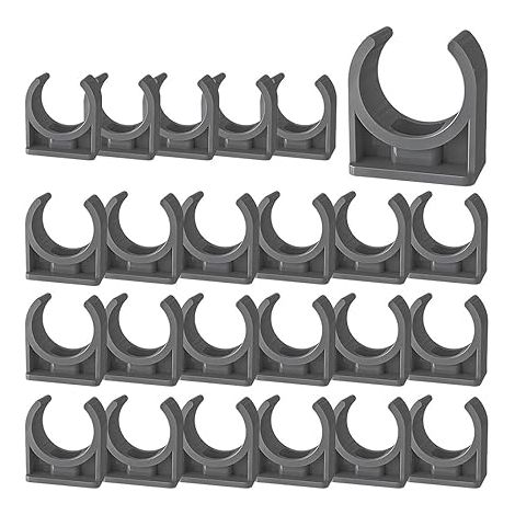 24 pièces Colliers de tuyau, colliers de serrage, Support en U pour tuyau, pour la fixation de tuyaux en acier inoxydable, tuyaux en plastique caoutchouc (1/5)