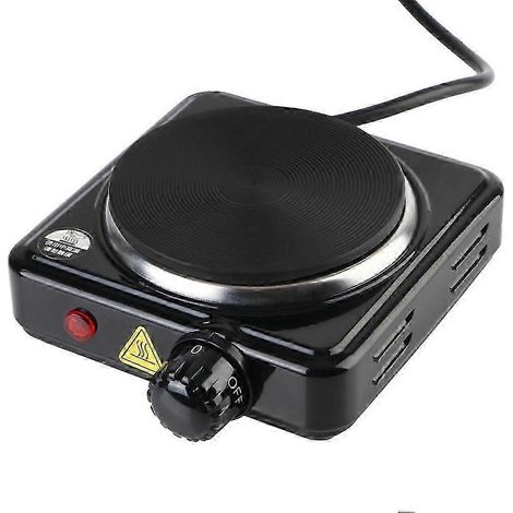 Mini-four électrique, appareil de cuisine multifonctionnel, plaque chauffante électrique pour fondue, chauffe-lait et chauffe-eau, prise standard américaine A, noir. (1/5)