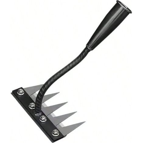 Rateau Jardin, Râteau De Désherbage , 5 Teeth Outils De Râteau à Main, Rateau De Jardin en Acier Au Carbone, Outil Jardinage pour Désherbage Ameublissement du Sol Semis, Pas de bâton (1/3)