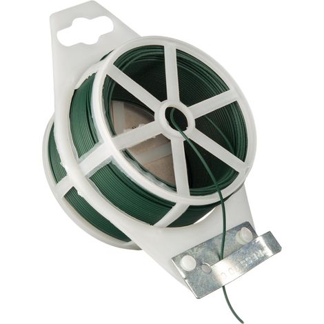 50 FILS DE FER PLASTIFIÉS VERTS 0,8 MM DE DIAMETRE NATURE (1/3)