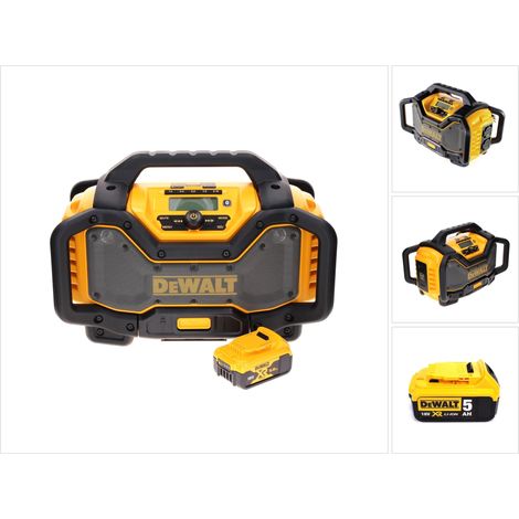 Radio a batteria DeWalt DCR 027 N DAB+10,8-18,0 V + 1 batteria da 5,0 Ah - senza caricabatterie