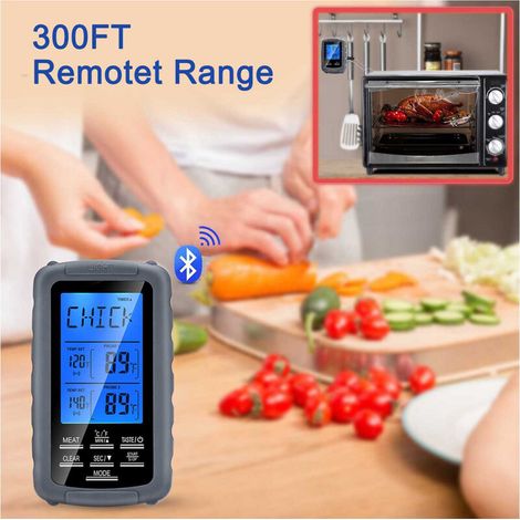 Thermomètre de cuisson à double sonde pour barbecue, fumoir, grill et four. Thermomètre à viande à lecture directe.-AquaForge (1/5)