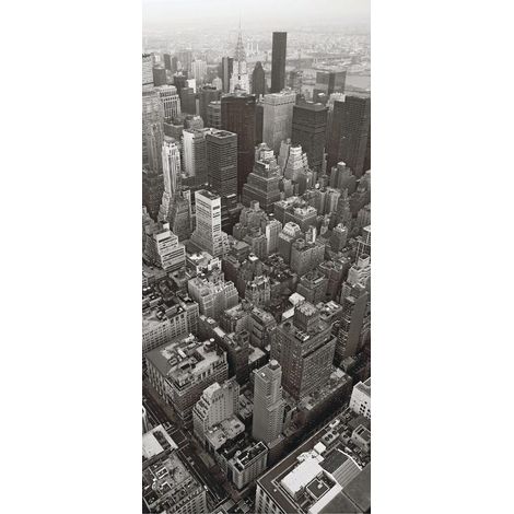 City from birds view, intissé photo mural, 90 x 202 cm, 1 part (1/3)