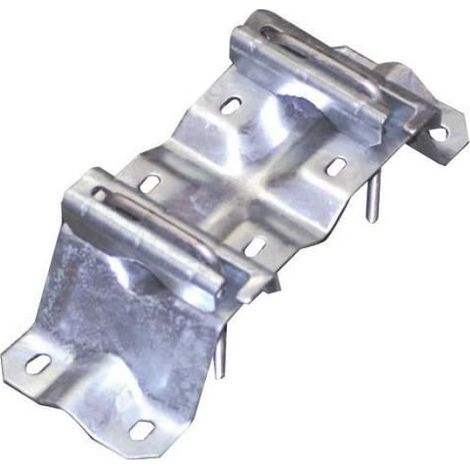 Fixation polyvalente - TONNA - 70 mm - Acier galvanisé - Pour mâts 30 à 50 mm - Montage sur bois et mur