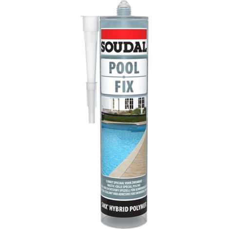 adesivo sigillante 'pool stix' soudal 290 ml - blu chiaro
