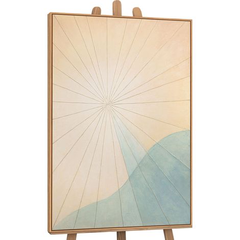 Gemälde Morgendämmerung über dem Meer Rahmen Eichefarben 120x80 cm (1/5)