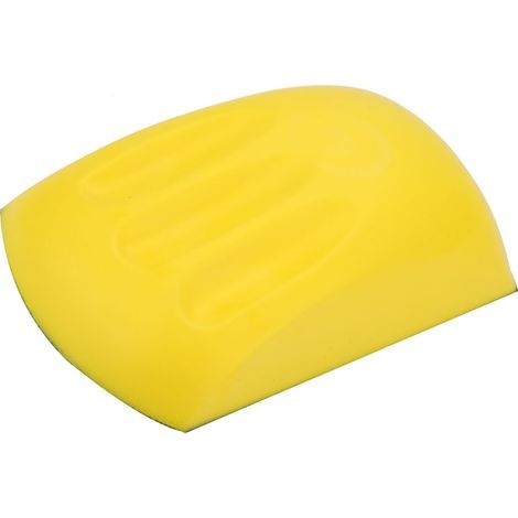 Bloc de ponçage manuel Toivize 150x83mm Mousse PU jaune antidérapant avec fixation Velcro pour abrasifs (1/5)