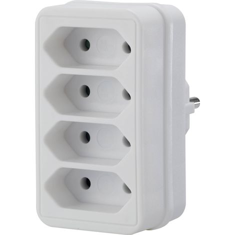 Sygonix SY-4673748 Bloc multiprise blanc Y286412 (1/5)