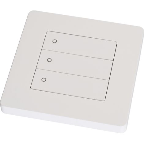 3-fach Smart-Schalter mit App-Steuerung, Prell-Timer, AC100-240V, Weiß (1/5)