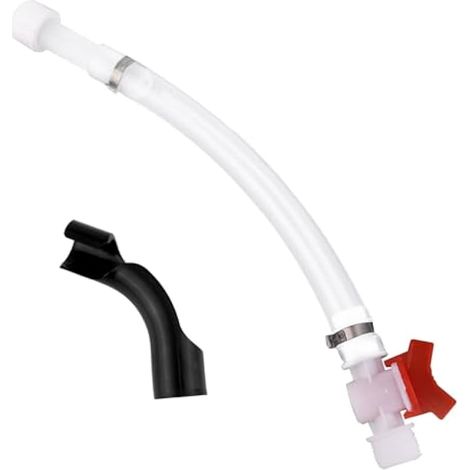 Bidon d'essence course avec vanne à bille en acier inoxydable 304, compatible VP, EGS, LC2, Scribner, bidons 5 gallons, blanc, plastique, Ø int. 18 mm, Ø ext. 24 mm, 138 g, 1 pièce