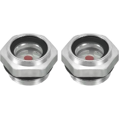 Air Compresseur Huile Vue Verre, 2 Paquet M201.5 Mâle Filetage Aluminium Alliage Huile Liquide Niveau Jauge Air Compresseur Pièces avec O-anneau (1/5)