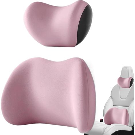 Soutien lombaire, appui-tête et coussin lombaire pour voiture - Coussin de dossier réglable pour voiture Coussin de soutien lombaire réutilisable, coussin de dossier pour la maison, le studio, l'avio (1/5)