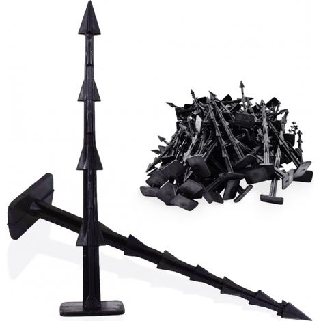 Heavy Duty Plastic Garden Pegs - Pack of 100 - for Securing Ground Cover, Tarps and Netting (1/5)