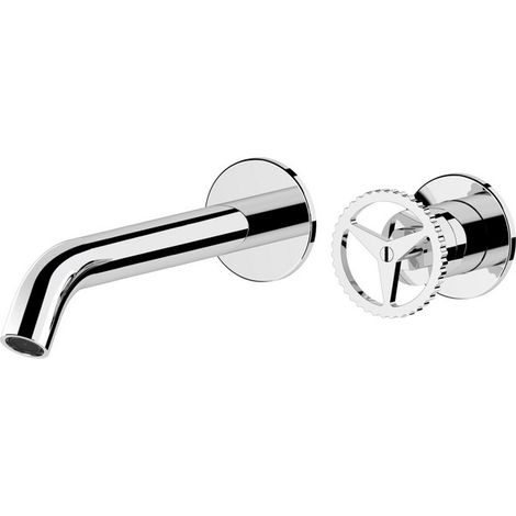 Miscelatore a incasso per lavabo su due piastre tonde bocca 19 cm - serie Chrono (1/3)