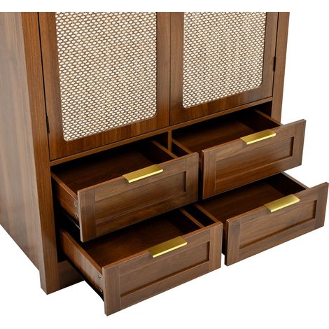 Armoire moderne, avec des portes incurvées. De grandes capacités de rangement. Une armoire luxueuse, idéale pour les chambres à coucher et les entrées. (1/5)