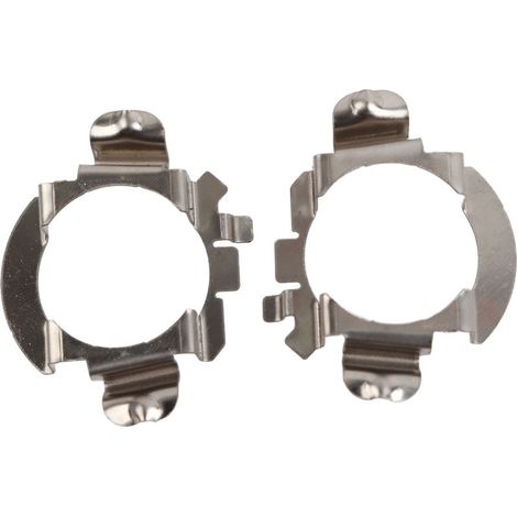 Retenue de LED, 2 pièces/ensemble en acier inoxydable argenté, adaptateur de phare résistant à la chaleur, Corrosion pour voiture. (1/5)