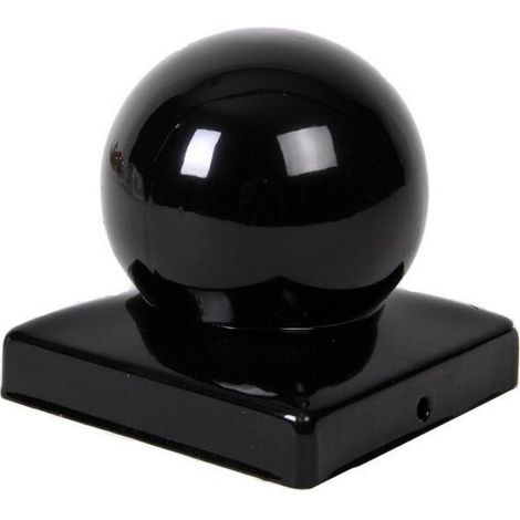 Pfostenkappe Schwarz Kugel für 9 x 9 cm Pfosten - pro Stück