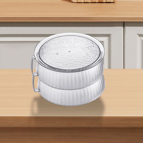 Couvercle alimentaire multicouche, couvercle alimentaire transparent multifonctionnel, couvercle isotherme pour conserver la fraîcheur des plats, idéal pour la cuisine et la table à manger (2 couches) (1/5)