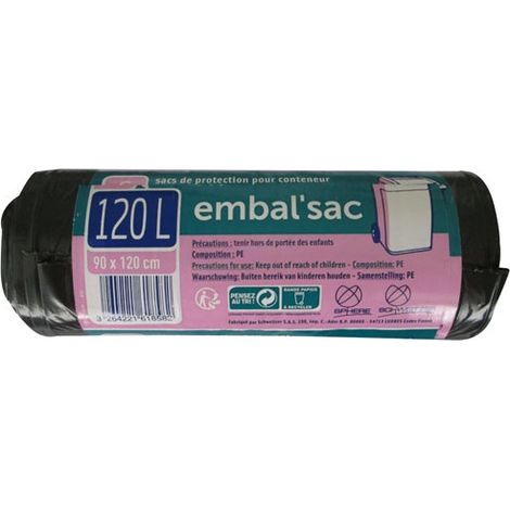 SCHWEITZER - Housse conteneur 120l x6 120pc06582