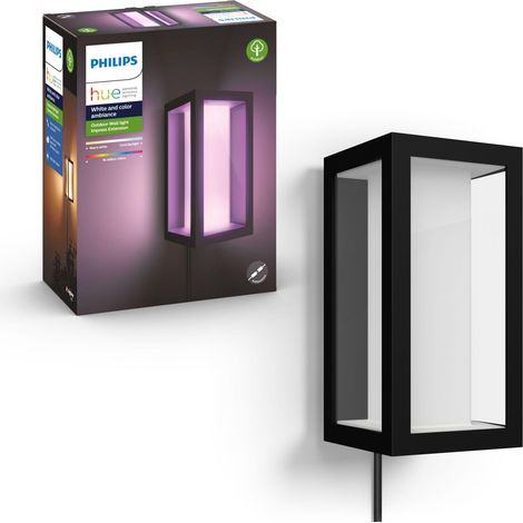 Philips Hue Impress Applique Murale Nera Esterno