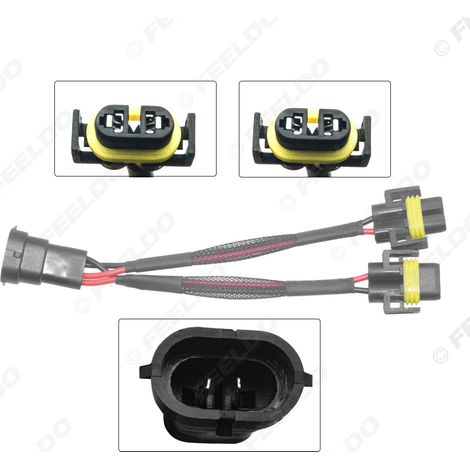 Faisceau de câblage pour phares HID, connecteur adaptateur H11 femelle double extrémité vers H11 mâle pour phares