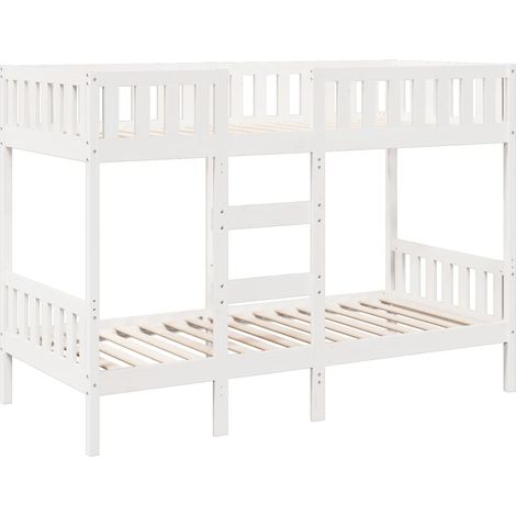 Maison Exclusive - Letto a Castello Bianco 90x190 cm in Legno Massello di Pino