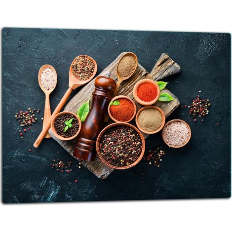 Planche à découper en verre 52x40 épices (1/5)