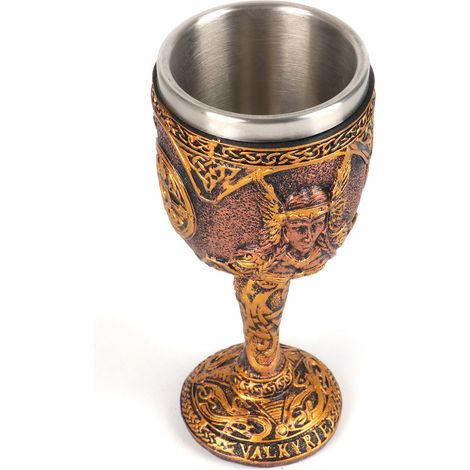 1 Gobelet à vin, coque en résine, intérieur acier inoxydable, design rétro nordique, pour cocktail whisky (1/5)