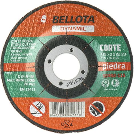 Disco base per taglio pietra 230x3mm 50482 Bellota