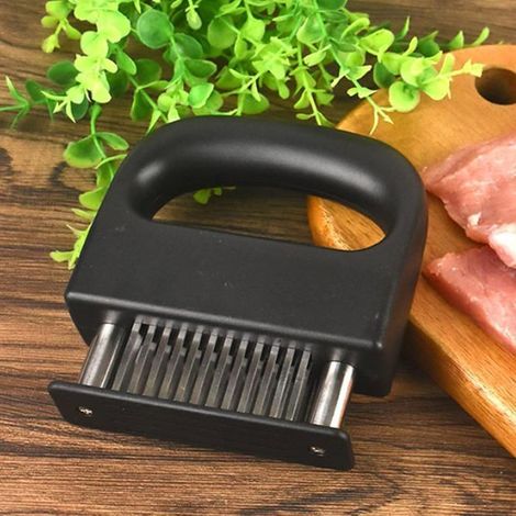 Ecleanfy - Attendrisseur Viande 48 Lames Inox - Pour Bœuf et Viandes - Steaker Professionnel - Cuisine Maison et Restaurant - Hygiénique