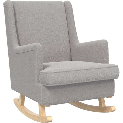 Mecedora Gris Claro 62 x 80 x 85 cm Bouclé vidaXL