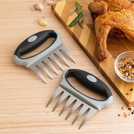 Griffes À Viande - Acier Inoxydable Et Plastique - Pour Déchiqueter Poulet Dinde Et Viande - 2 Pièces (1/5)