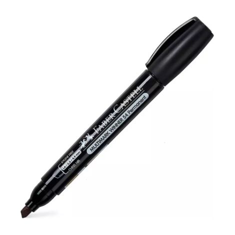 MARCADOR MULTIMARK WINNER 54-E NEGRO PUNTA BISELADA Y SIN CLIP FABER CASTELL 153199