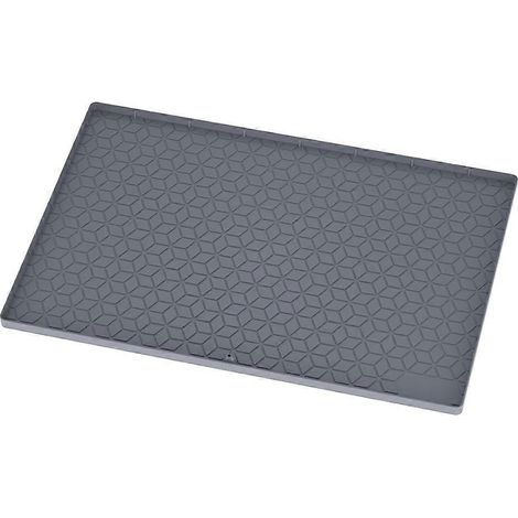 Sous évier tapis silicone waterproof doublure flexible organisateur plateau avec vidange hole facile à clean 28x19 A (1/5)