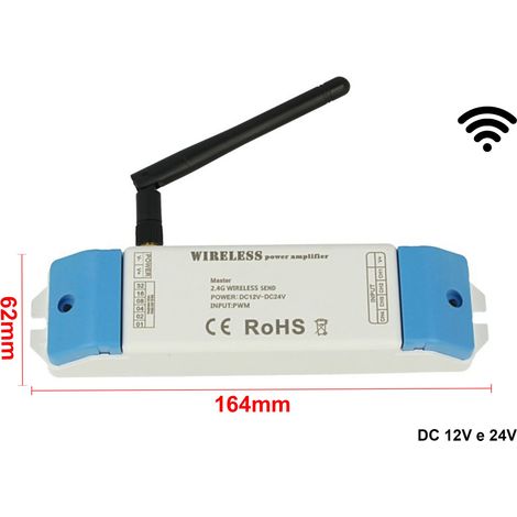 Amplificatore Wireless 2.4G Master Segnale PWM 4 Canali RGBW 12V 24V AP240 (1/3)