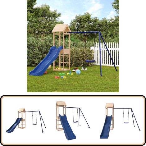 Aire de jeux d'extérieur bois de pin massif - Jeux D'extérieurs - Aire De Jeux - Jardin - Enfant - Jouet Extérieur (1/5)