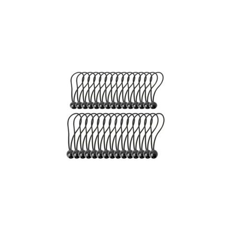 Confezione da 40 corde elastiche con palline, tenditori per teloni, fascette per teloni, cinghie elastiche regolabili per tende, campeggio, articoli per la casa, tende da sole, bandiere